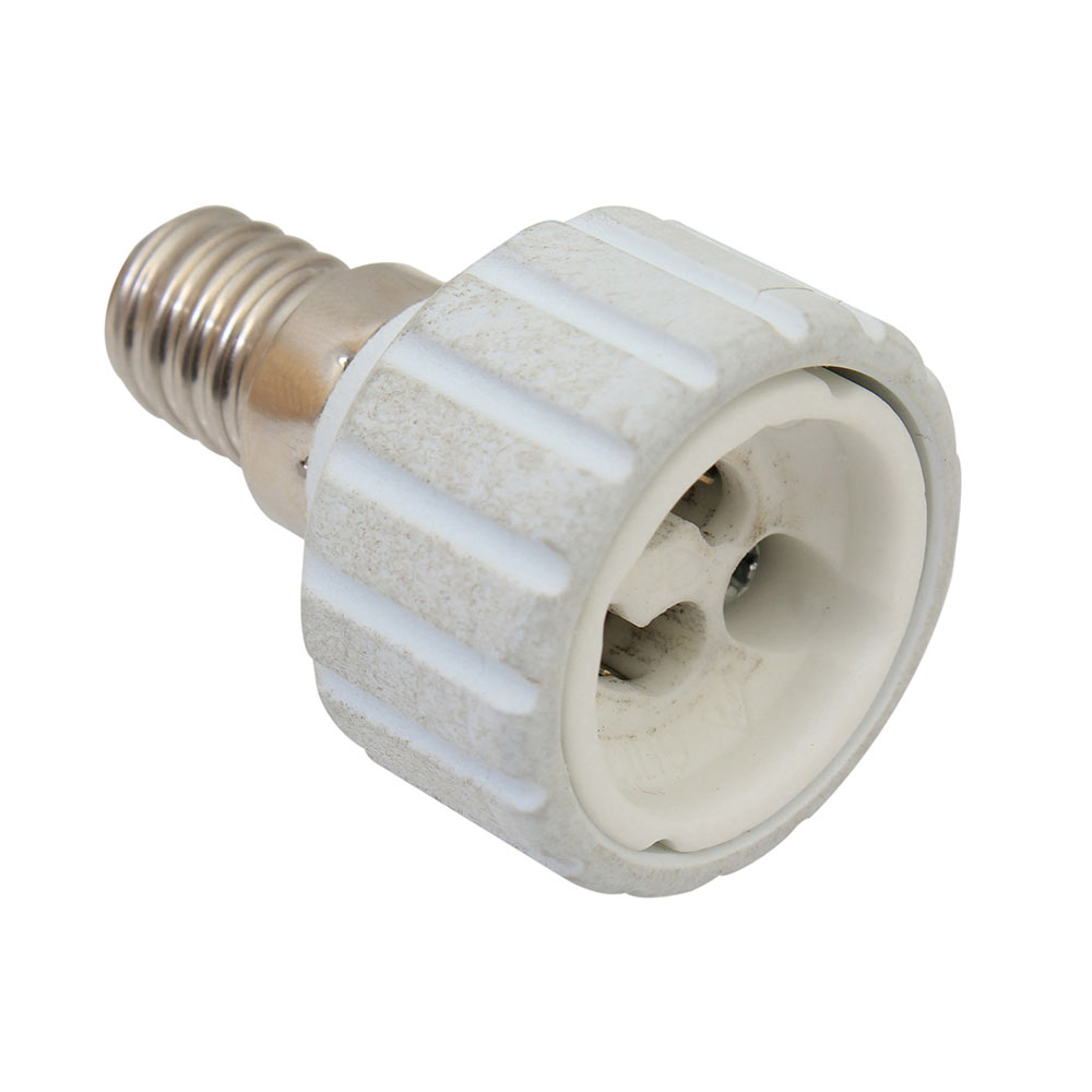 CO184 GU10 - E14 White Ceramic Adapter