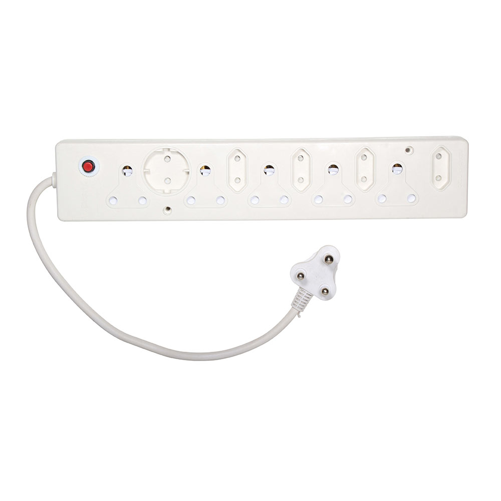 EM4 5 x 16A, 4 x 5A, 1 x 5A Schuko Multi-Plug with Overload protection