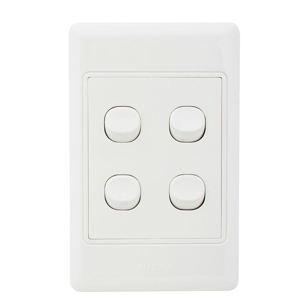 ES7 4 x Levers 1 way 100mm x 50mm Wall Switch